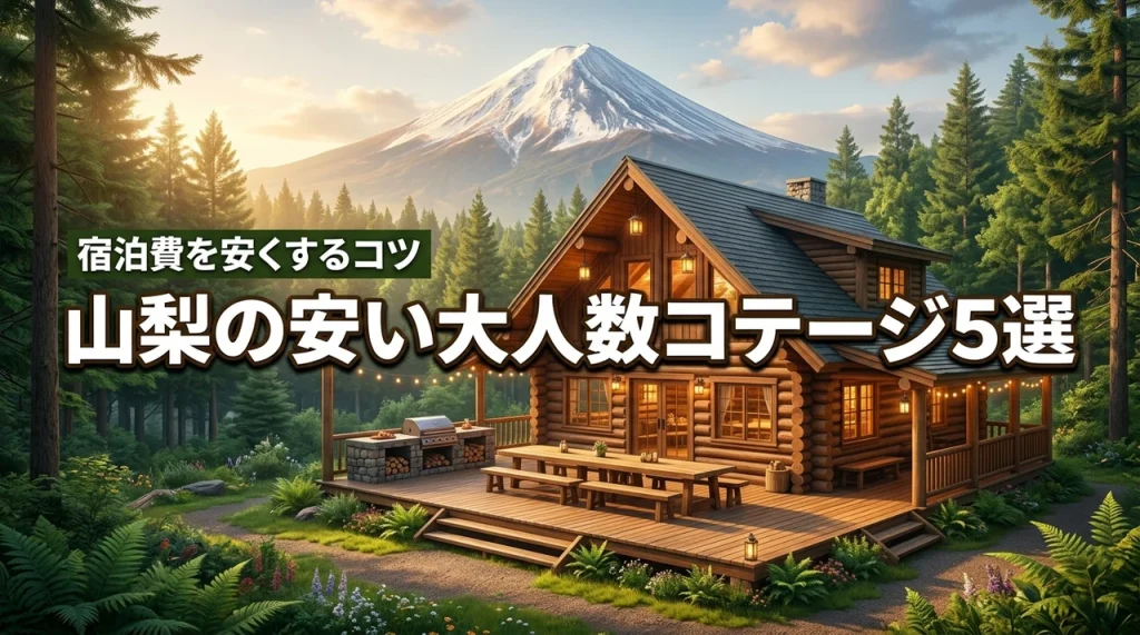 山梨で大人数でも安いコテージ5選！1人あたりの料金を抑える宿泊のコツ