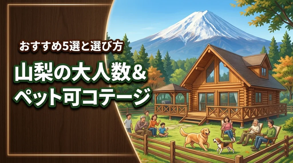 山梨のコテージで大人数かつペット可のおすすめ宿泊先5選！選び方も紹介