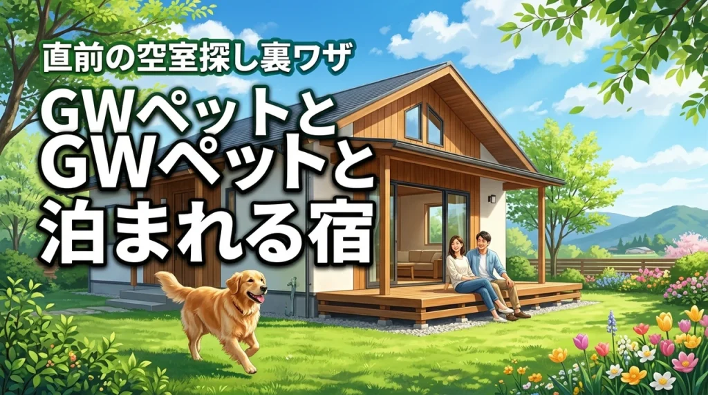 GWにペットと泊まれる宿の予約を忘れた？直前でも空室を見つける裏ワザを公開
