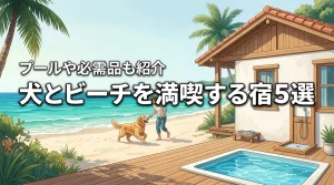 犬とビーチを満喫する宿5選！一緒に泳げるプールや海水浴の必需品も解説