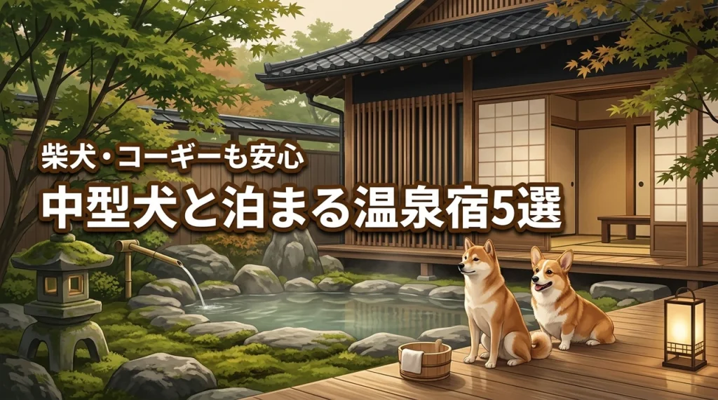 中型犬と泊まれる温泉宿5選！柴犬やコーギーも安心の選び方と持ち物を紹介