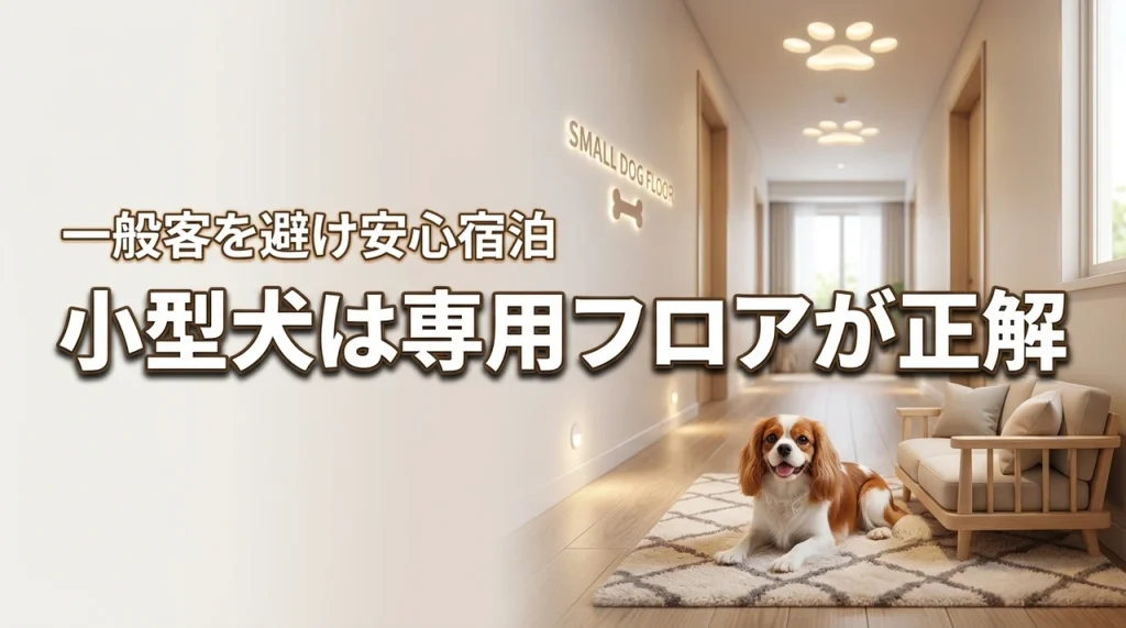 小型犬は専用フロアで過ごすのが正解！一般客との接触を避けて安心して泊まれる魅力