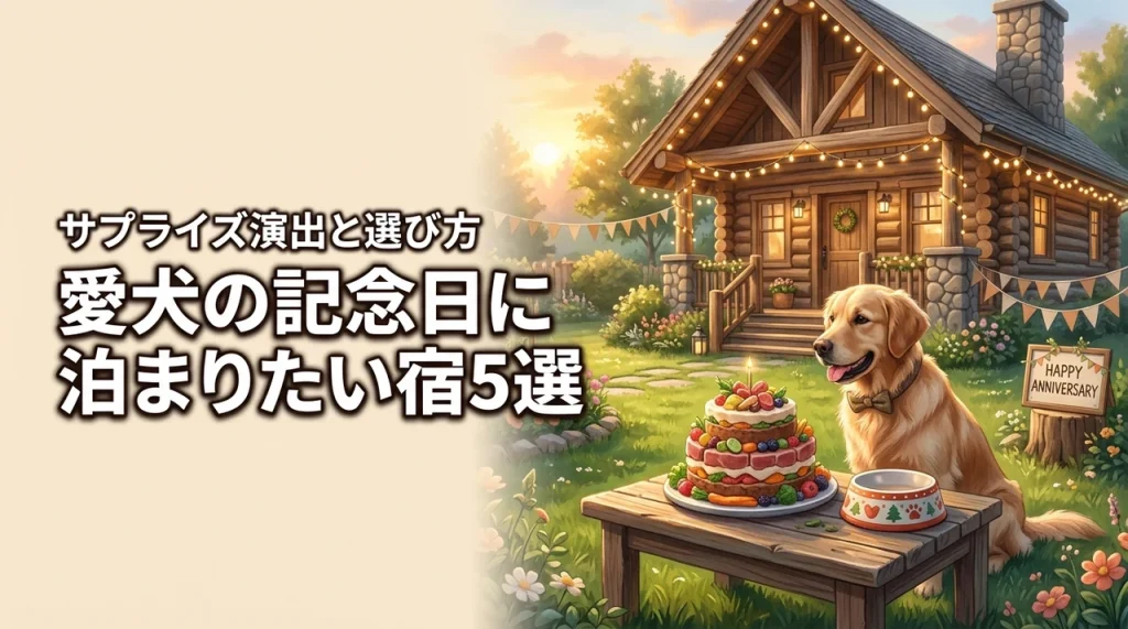 【厳選】愛犬の記念日に泊まりたい宿5選！サプライズ演出や選び方を詳しく紹介