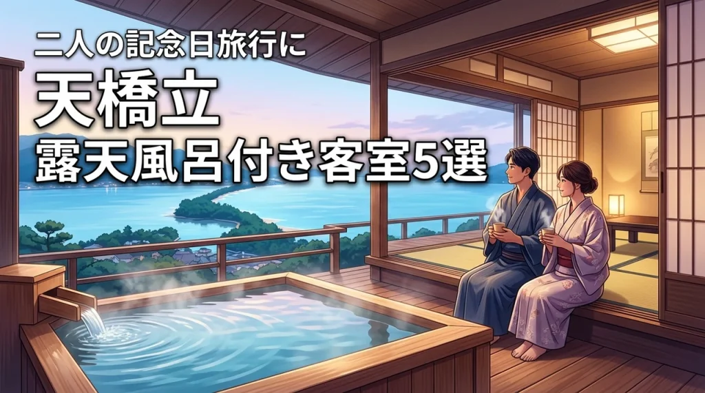 天橋立の露天風呂付き客室があるカップルにおすすめの温泉宿5選！最高の記念日に