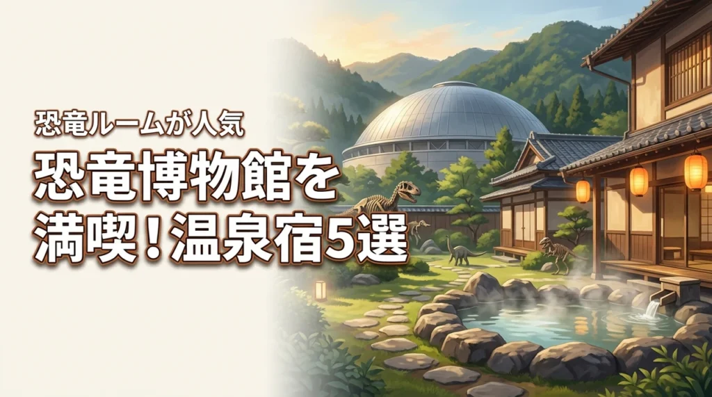 【恐竜ルームが人気】福井県立恐竜博物館を満喫できる温泉宿5選と宿泊のメリット