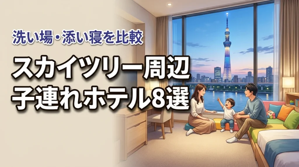 スカイツリー周辺で子連れに人気のホテル8選！洗い場付きや添い寝対応を比較